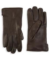 Saks Fifth Avenue - Leather Touch Tech Gloves - Lyst