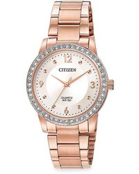 Citizen 35mm Stainless Steel & Diamond Bracelet Watch - Metallic