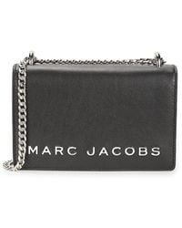 Marc Jacobs - Mini Double Take Leather Logo Crossbody Bag - Lyst