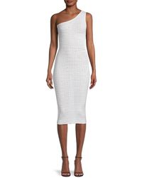 Victor Glemaud One-shoulder Perforated Bodycon Dress - White