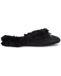 Jessica Simpson - Embellished Faux Fur-trim & Lined Mules - Lyst