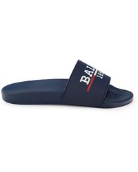 Bally Simon Logo Slides in Black for Men | Lyst