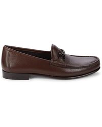 Allen Edmonds Vinci Pebbled Leather Loafers - Brown