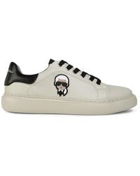 Karl Lagerfeld - Logo Low-Top Leather Sneakers - Lyst