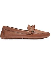 Cole Haan - Evelyn Bow Leather Driving Loafers - Lyst