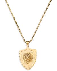Eye Candy LA - James Lion Seal Goldtone Titanium & Cubic Zirconia Pendant Necklace - Lyst