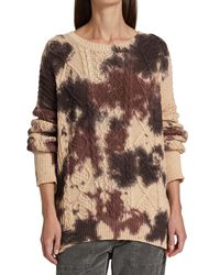NSF Anabelle Cable-knit Boyfriend Sweater - Brown
