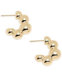 Saks Fifth Avenue - 14K Beaded Half Hoop Earrings - Lyst