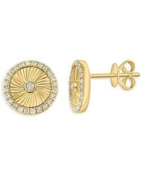 Effy - 14K & 0.21 Tcw Diamond Stud Earrings - Lyst