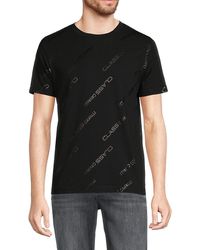 Class Roberto Cavalli Logo T Shirt - Black