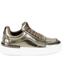 DKNY - Beverley Metallic Low Top Platform Sneakers - Lyst
