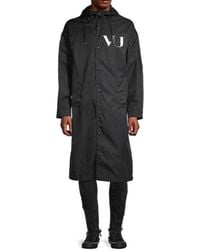Valentino Ufo Graphic Trenchcoat - Black