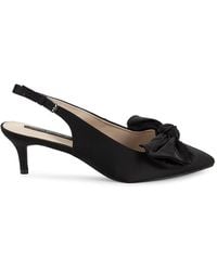 French Connection - Quinn Satin Bow Slingback Pumps - Lyst
