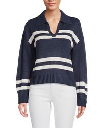 Design History - Striped Polo Sweater - Lyst