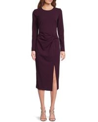 Calvin Klein - High-Slit Twist-Front Midi-Dress - Lyst