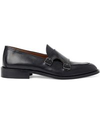 Bruno Magli - Biagio Leather Double Monk Strap Loafers - Lyst
