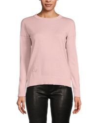 Zadig & Voltaire - Cici Patch Heart Crewneck Sweater - Lyst