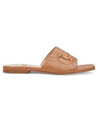 Bruno Magli - Nila Embossed Leather Flat Sandals - Lyst