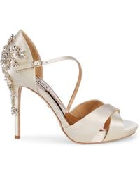 badgley mischka embellished heel