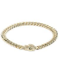 Effy - 14K Goldplated Sterling, Sapphire & Tsavorite Cuban Chain Bracelet - Lyst