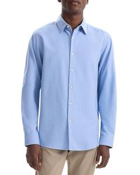 Theory - Irving Flannel Twill Cotton Shirt - Lyst