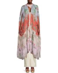 Vince Camuto - Print Tiered Poncho - Lyst