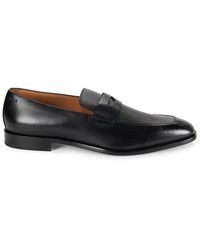 BOSS - Lisbon Leather Penny Loafers - Lyst