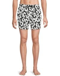 Karl Lagerfeld - Floral Drawstring Swim Shorts - Lyst