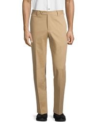 Zanella Parker Flat Front Trousers - Natural