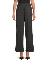 Womens Trousers Slacks and Chinos Max Studio Trousers Slacks and Chinos Max Studio Pleated Linen-blend Easy Pant in Black 