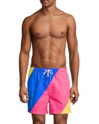 Solid & Striped The Classic Colorblock Swim Shorts - Blue