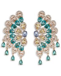 Eye Candy LA - Alice Cubic Zirconia & Goldtone Brass Drop Earrings - Lyst