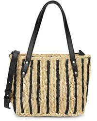 Rag & Bone - Raffia Leather Trim Tote Bag - Lyst