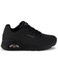Skechers Uno Stand On Air Perforated Sneakers - Black
