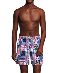 Original Penguin - Print Drawstring Swim Shorts - Lyst