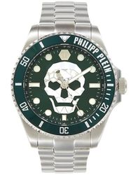 Philipp Plein - The $kull Diver 44mm Stainless Steel Bracelet Watch - Lyst