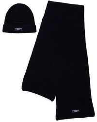 Prada Oban 2-piece Wool Beanie & Scarf Set - Black
