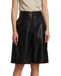 Yigal Azrouël Short Sleeve Crop Leather Jacket: Black