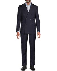 Calvin Klein - Solid Double-Breasted Slim-Fit Suit - Lyst