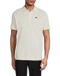Bally - B-Chain Embroidered-Logo Cotton Polo Shirt - Lyst