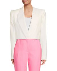 McQueen - Cropped Wool Blazer - Lyst