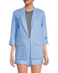 Saks Fifth Avenue - 100% Linen Oversized Blazer - Lyst