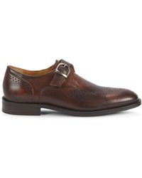 Saks Fifth Avenue - Marc Slip-On With Buckle Leather Oxfords - Lyst