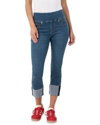 Seven7 - Cuffed Crop Pull-On Skinny Jeans - Lyst