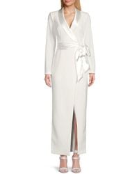 Eliza J - Tuxedo Wrap Gown - Lyst