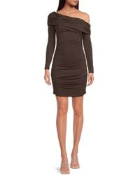 Susana Monaco - One Shoulder Ruched Mini Dress - Lyst