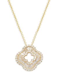 Effy 14k Yellow Gold & 0.70 Tcw Diamond Pendant Necklace - Metallic