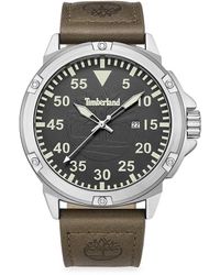 Timberland - Classic 44mm Stainless Steel Case & Leather Strap Watch - Lyst