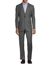 Saks Fifth Avenue - Saks Fifth Avenue Classic Fit Plaid Wool Blend Suit - Lyst