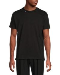 Valentino - Rockstud-Trim Cotton T-Shirt - Lyst